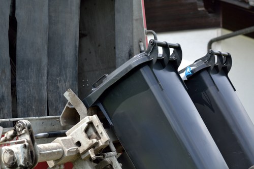 Professional waste removal team in action